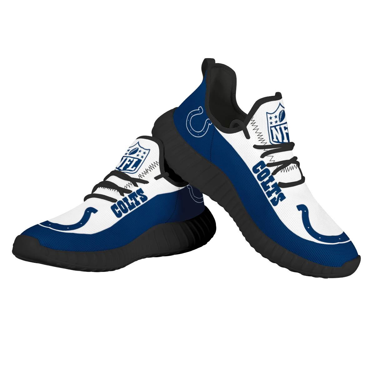 Men's Indianapolis Colts Mesh Knit Sneakers/Shoes 009